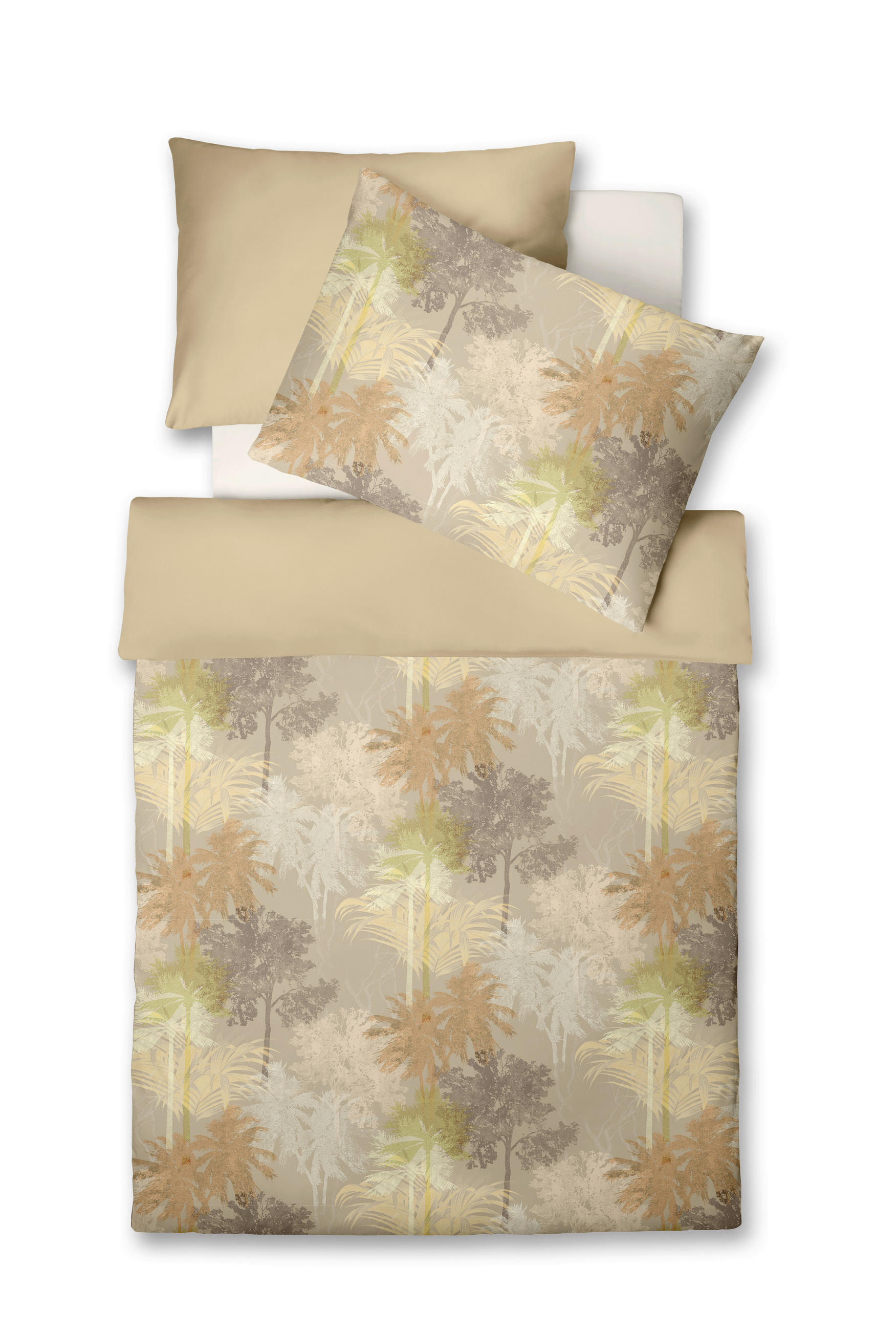 ÁGYNEMŰHUZAT-GARNITÚRA 140/200 cm  - sötétsárga/homokszínű, Basics, textil (140/200cm) - Fleuresse