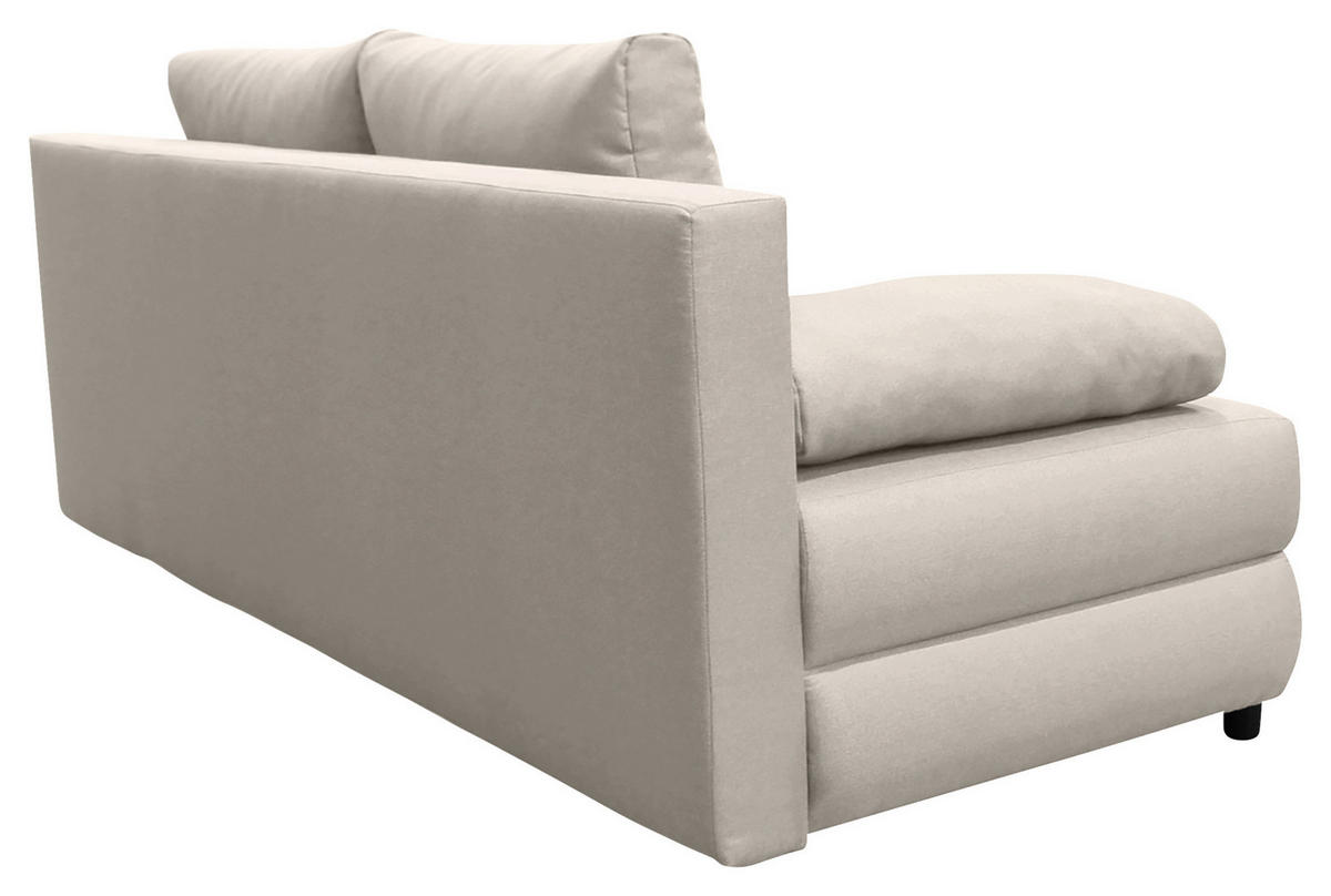 KANAPÉÁGY textil bézs  - bézs/fekete, Design, műanyag/textil (200/88/87cm) - P & B