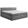 FAMILIENBOXSPRINGBETT - Dunkelgrau/Schwarz, LIFESTYLE, Kunststoff/Textil (240/200cm) - Esposa