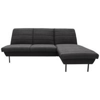 ECKSOFA Looks IX Anthrazit Webstoff  - Anthrazit/Schwarz, Design, Textil/Metall (214/168cm) - LOOKS by W.Joop
