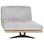OTTOMANE  in Webstoff Grau  - Schwarz/Grau, Design, Holz/Textil (114/92/165-218cm) - Dieter Knoll