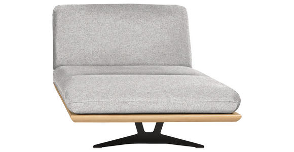 OTTOMANE  in Webstoff Grau  - Schwarz/Grau, Design, Holz/Textil (114/92/165-218cm) - Dieter Knoll