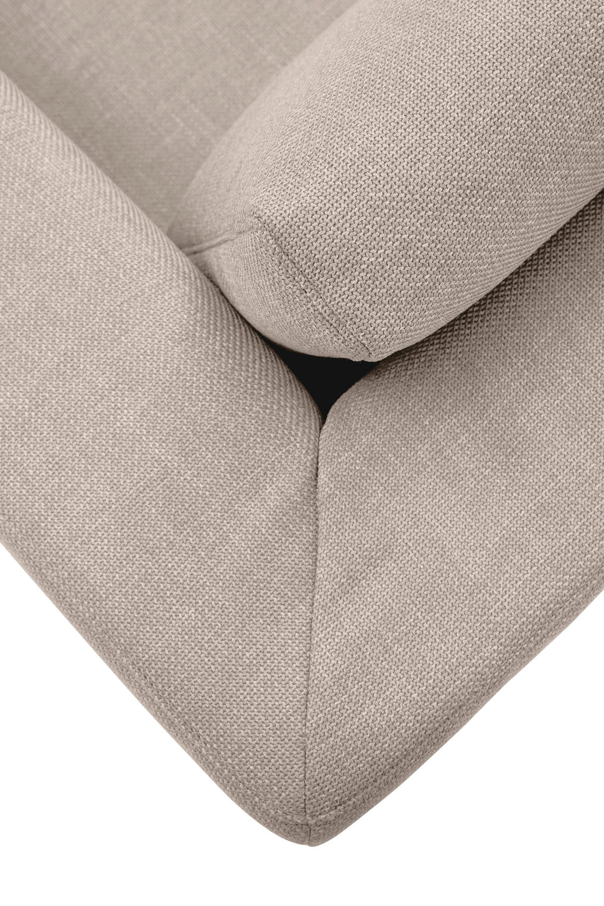 ECKSOFA Heaven Beige Flachgewebe  - Chromfarben/Beige, KONVENTIONELL, Textil/Metall (242/162cm) - Tom Tailor