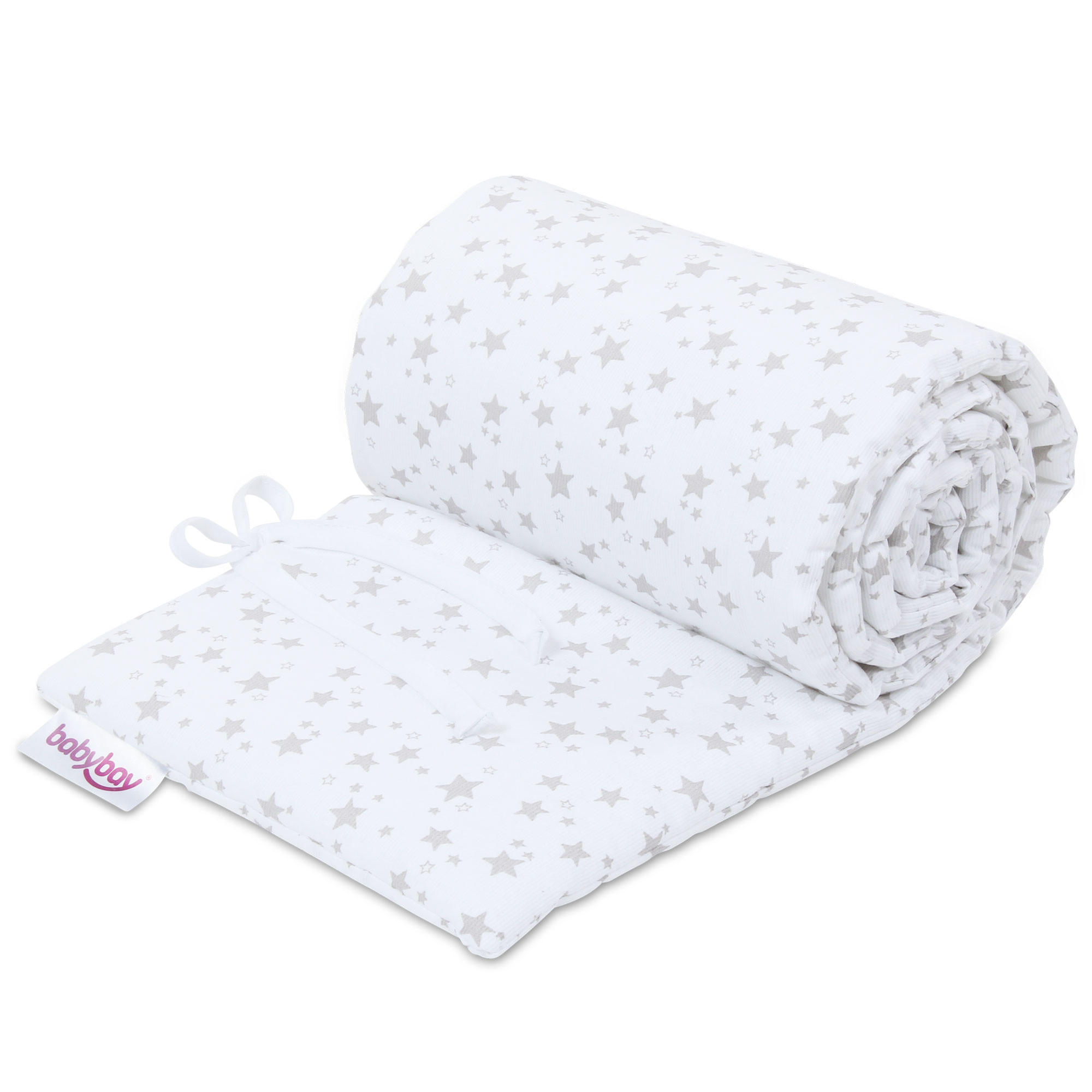 Nestchen Pique Babybay Original   24/149 cm  - Weiß/Grau, Basics (24/149cm) - Babybay