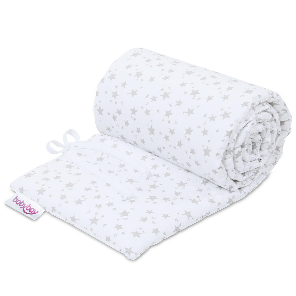 Nestchen Pique Babybay Original   24/149 cm  - Weiß/Grau, Basics (24/149cm) - Babybay