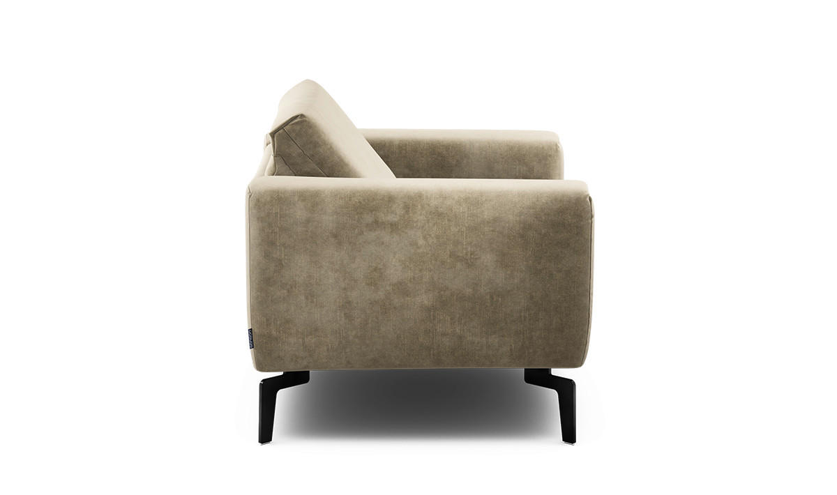 SESSEL in Samt Naturfarben  - Schwarz/Naturfarben, Design, Textil/Metall (110/85/86-94cm) - SENSOO