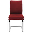 SCHWINGSTUHL in Stahl Mikrofaser - Chromfarben/Bordeaux, Design, Textil/Metall (47/100/64cm) - Novel