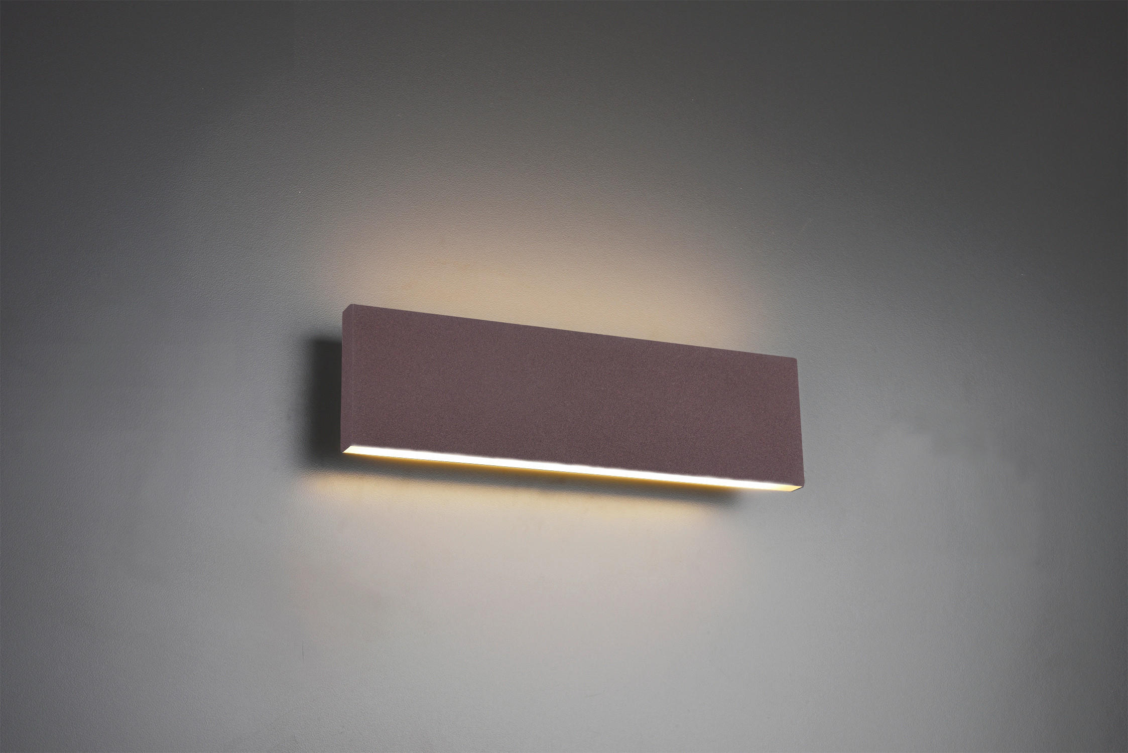 LED-WANDLEUCHTE Concha 28/8/4,5 cm   - Rostfarben/Weiß, KONVENTIONELL, Kunststoff/Metall (28/8/4,5cm) - Trio Leuchten