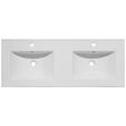 DOPPELWASCHBECKEN 121/17/47 cm  - Weiß, Basics, Keramik (121/17/47cm) - Linea Natura