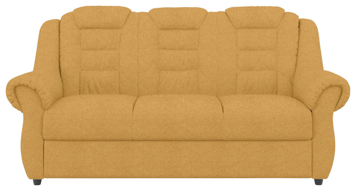 SITZGARNITUR in Chenille Gelb  - Gelb/Schwarz, Konventionell, Kunststoff/Textil - Livetastic