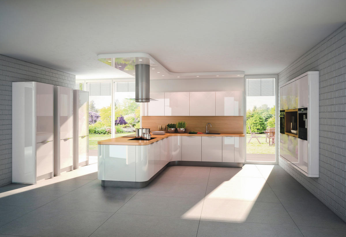 EINBAUKÜCHE NOVA LACK  - Weiß, Design, Holzwerkstoff - Nolte Küchen