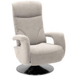 RELAXSESSEL in Textil Naturfarben  - Chromfarben/Naturfarben, Design, Textil/Metall (71/110/83cm) - Dieter Knoll