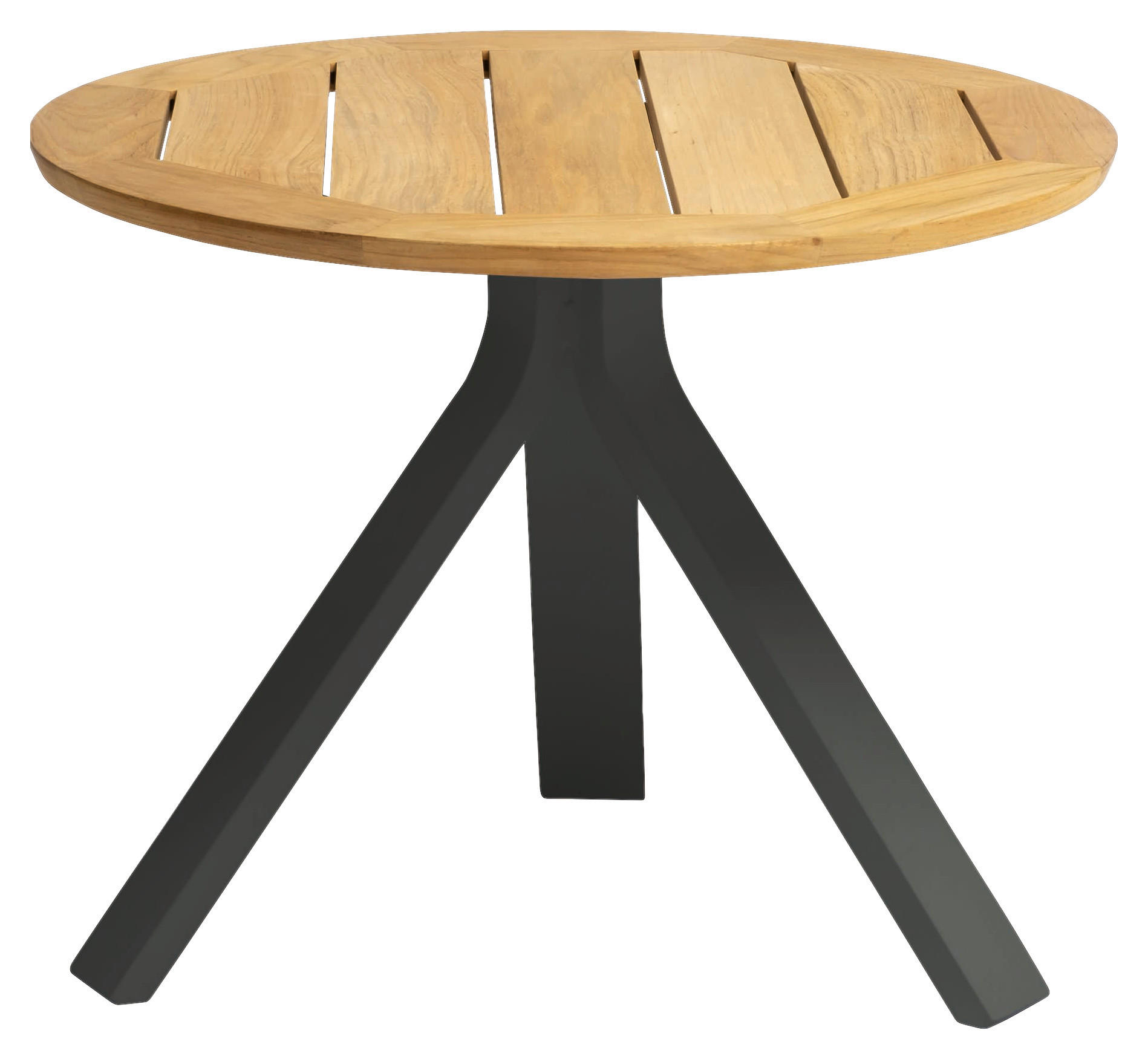 GARTENBEISTELLTISCH 60/60/45 cm Holz, Metall  - Anthrazit/Teakfarben, Basics, Holz/Metall (60/60/45cm) - Stern