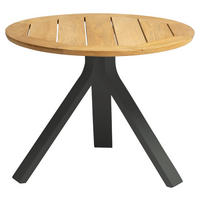 GARTENBEISTELLTISCH 60/60/45 cm Holz, Metall  - Anthrazit/Teakfarben, Basics, Holz/Metall (60/60/45cm) - Stern