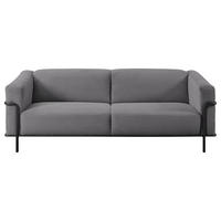 2,5-SITZER in Cord Dunkelgrau  - Dunkelgrau/Schwarz, Design, Textil/Metall (216/67/96cm) - Johann Jakob