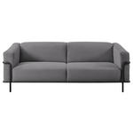 2,5-SITZER Cord Dunkelgrau  - Dunkelgrau/Schwarz, Design, Textil/Metall (216/67/96cm) - Johann Jakob