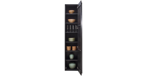 SCHRANK Eichefarben 42/205,5/39,5 cm - Eichefarben/Anthrazit, Natur, Holz/Metall (42/205,5/39,5cm) - Valnatura