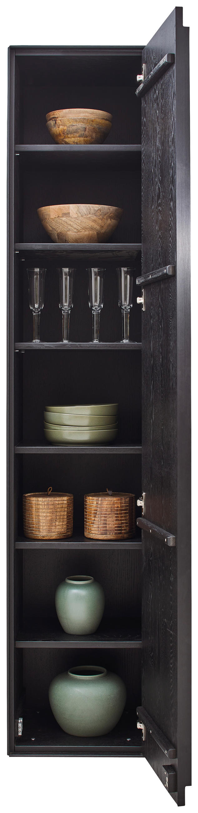 SCHRANK Eichefarben  42/205,5/39,5 cm  - Eichefarben/Anthrazit, Natur, Holz/Metall (42/205,5/39,5cm) - Valnatura