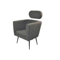 SESSEL Teddystoff Schwarz    - Schwarz, Design, Textil/Metall (67/72/95-103cm) - MID.YOU