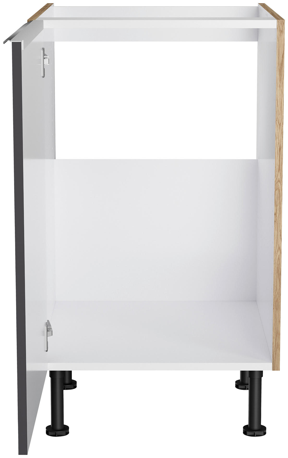 KÜCHENBLOCK 270 cm   in Anthrazit, Eichefarben  - Edelstahlfarben/Eichefarben, Basics, Holzwerkstoff/Metall (270cm) - Optifit