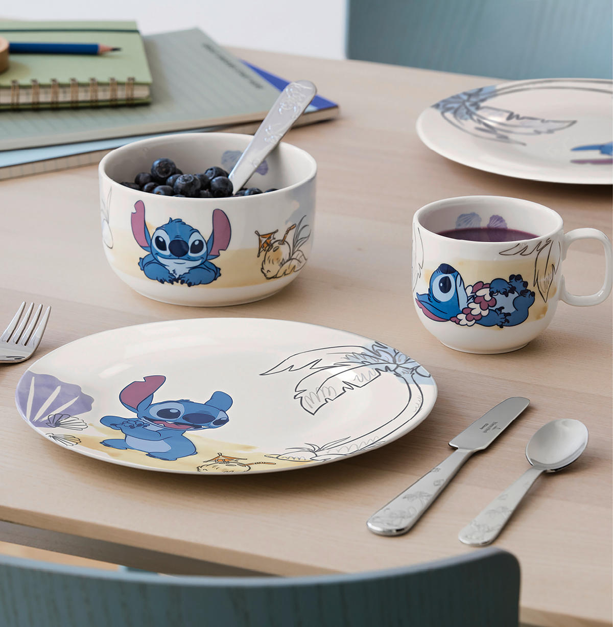 KINDERGESCHIRRSET Disney Stitch 3-teilig  - Multicolor, Basics, Keramik (26,6/13,3/23,2cm) - Villeroy & Boch
