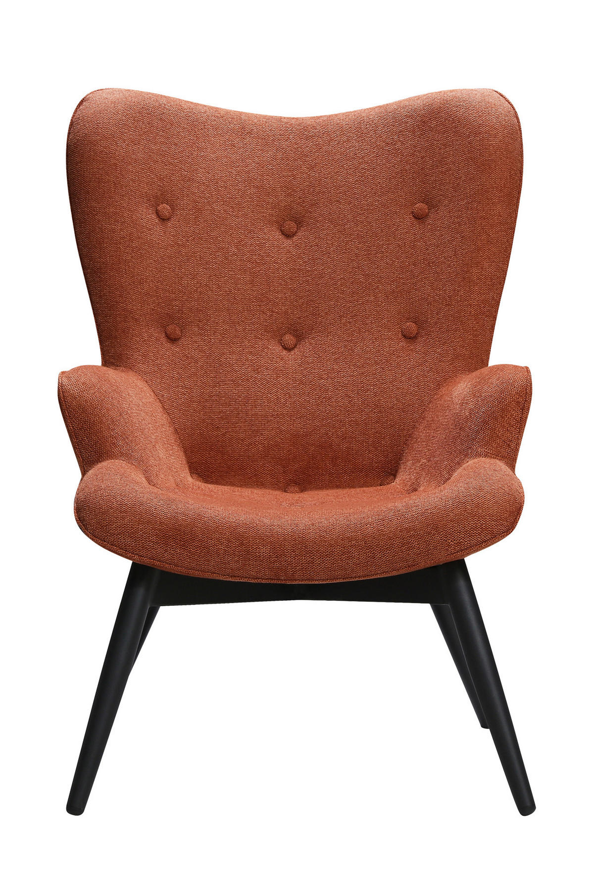 SESSEL in Struktur Kupferfarben  - Schwarz/Kupferfarben, MODERN, Textil/Metall (80/92/99cm) - Livetastic