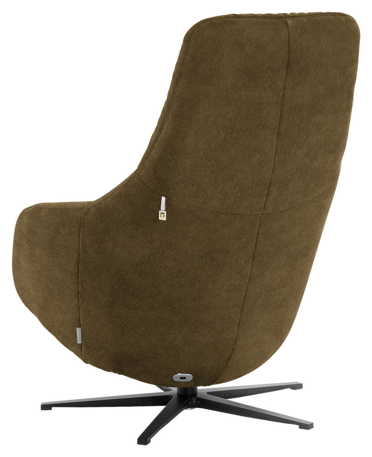 RELAXSESSEL in Textil Olivgrün  - Schwarz/Olivgrün, Design, Textil/Metall (77/108/95cm) - Chilliano
