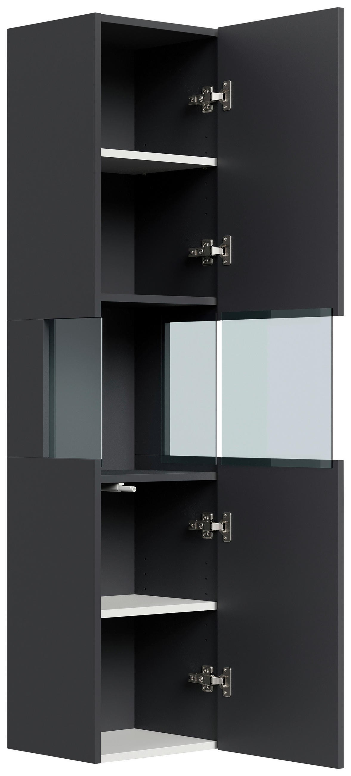 BADEZIMMER 3-teilig  in 70 cm  - Graphitfarben/Weiß, Basics, Keramik/Holzwerkstoff (70cm) - MID.YOU