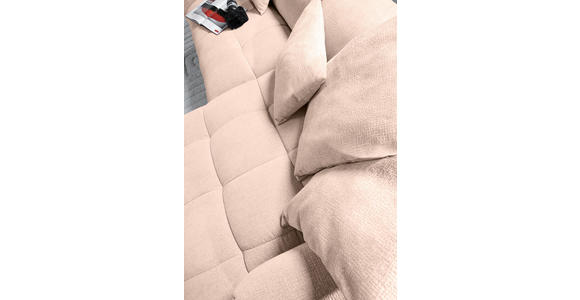 ECKSOFA Rosa Flachgewebe  - Schwarz/Rosa, KONVENTIONELL, Kunststoff/Textil (280/170cm) - Carryhome