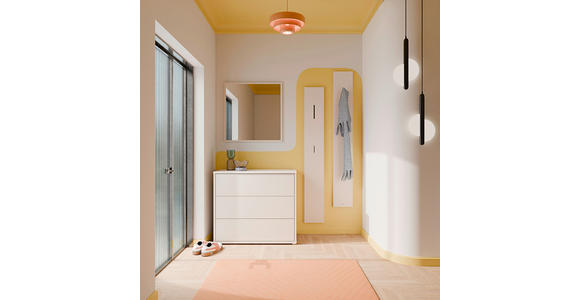 KOMMODE , 95/83/42 cm, 3 Schublade(n)  - Sandfarben/Silberfarben, Trend, Holzwerkstoff/Kunststoff (95/83/42cm) - Carryhome