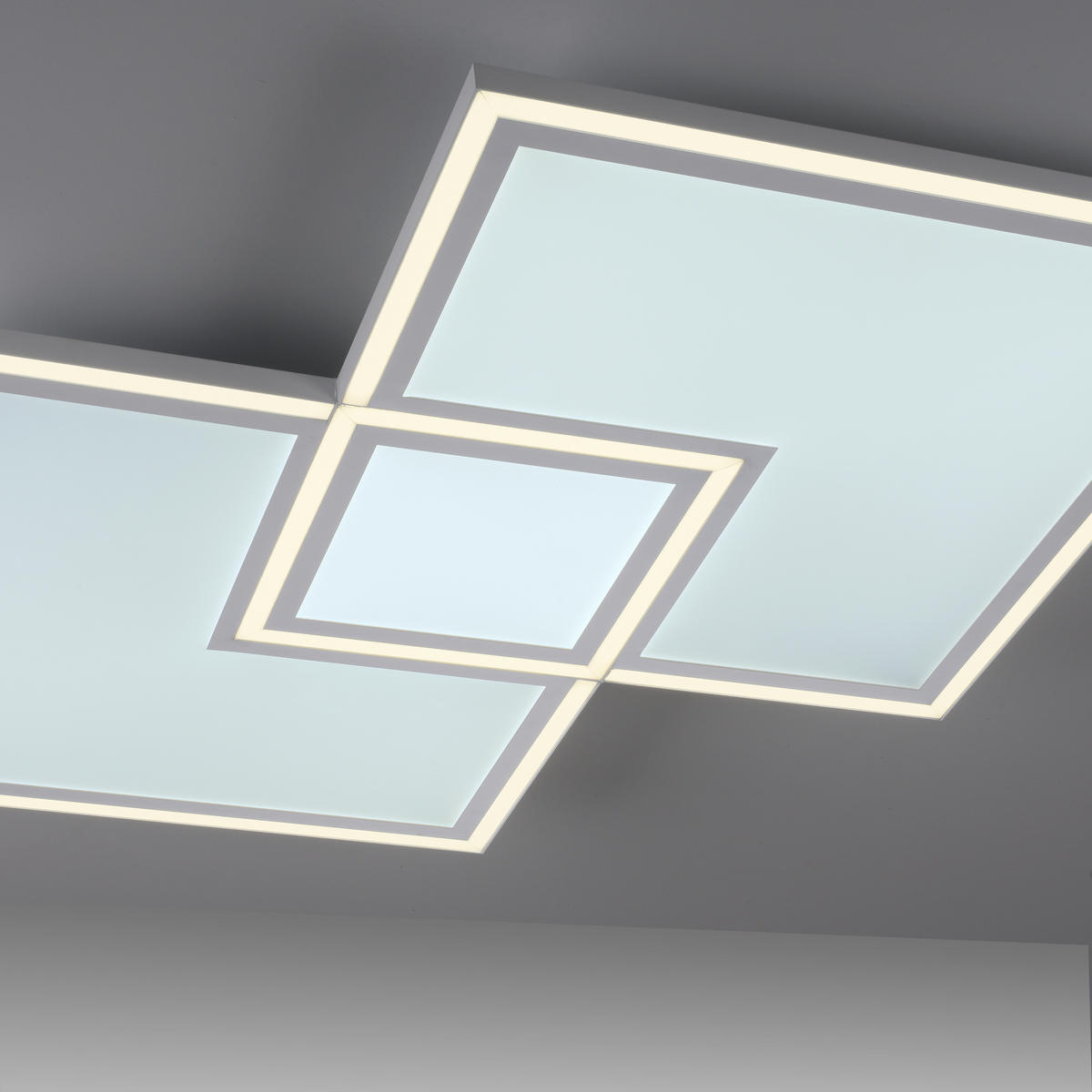 LED-DECKENLEUCHTE 51 W    67/67/5 cm  - Weiss, Trend, Kunststoff/Metall (67/67/5cm) - Novel