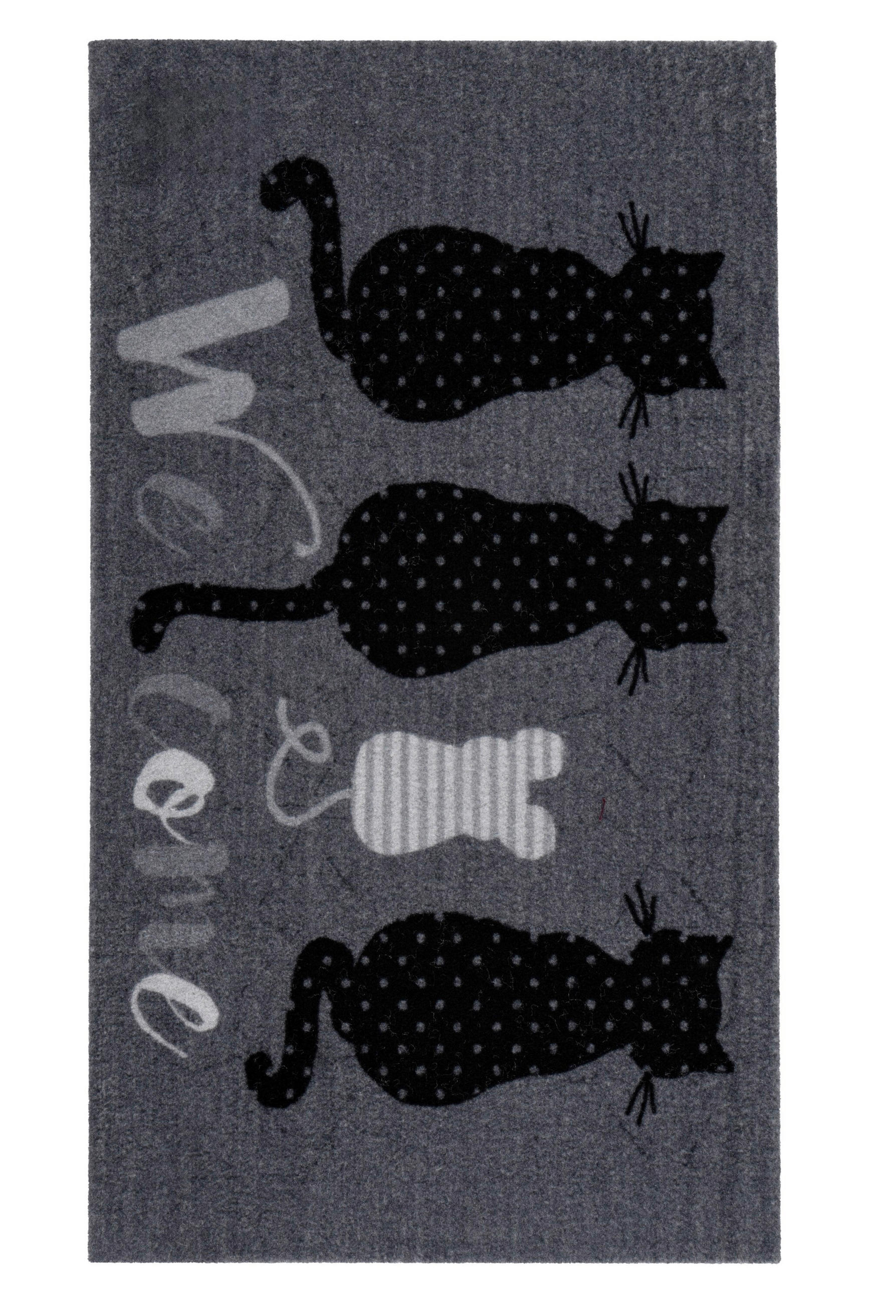 FUßMATTE 45/75 cm  - Schwarz, Basics, Kunststoff/Textil (45/75cm) - Kayoom