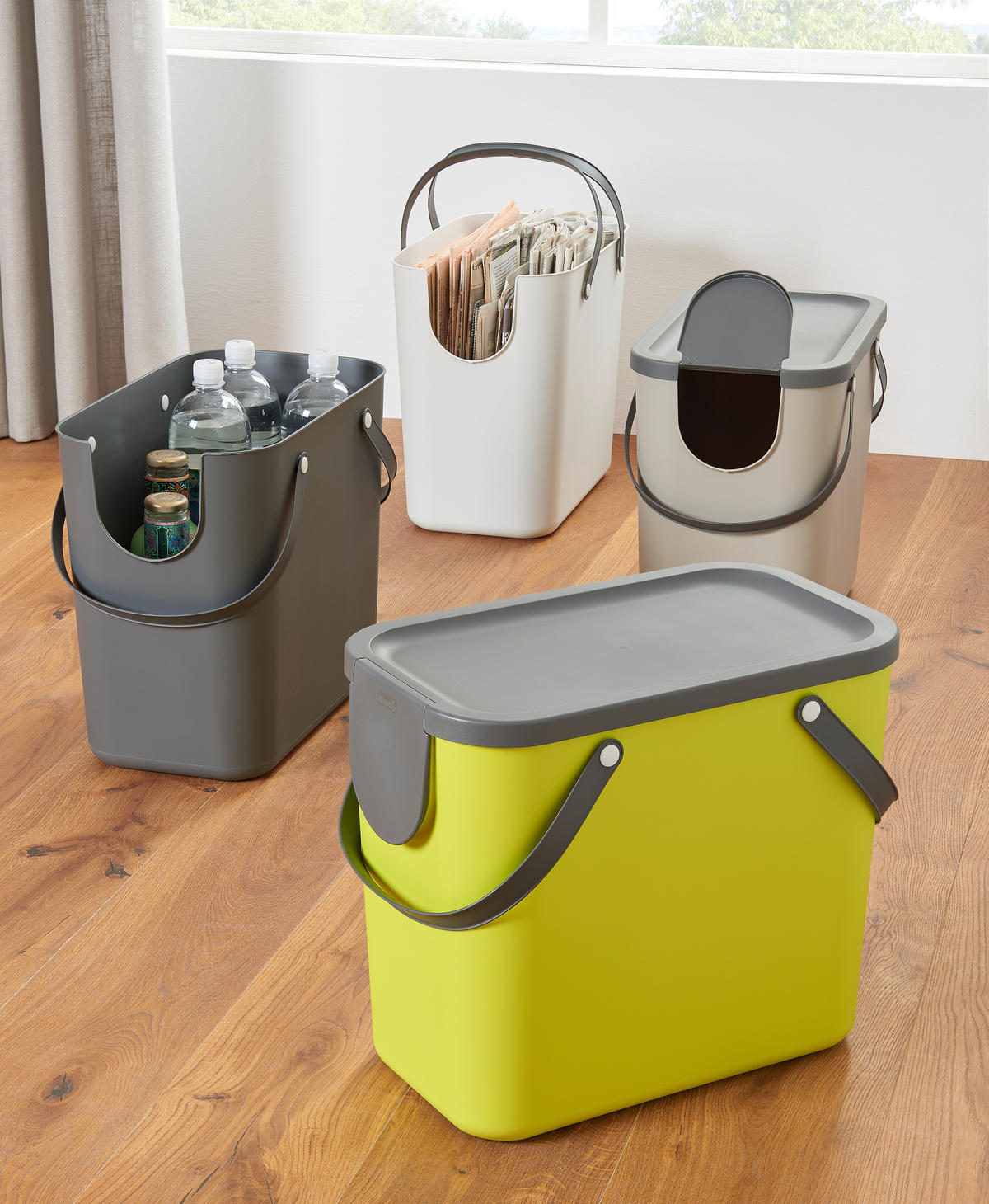 KOŠ NA ODPADKY  25 l - bílá, Basics, plast (23,5/34/40cm) - Rotho