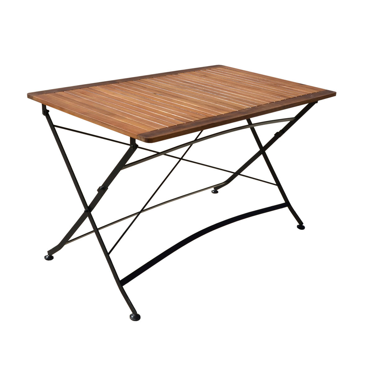 ZOSTAVA ZÁHRADNÉHO NÁBYTKU drevo, kov - farba akácie/antracitová, Basics, kov/drevo (120/75/80cm) - Gardenson