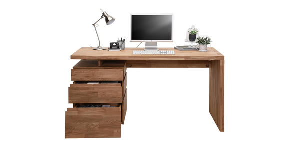 SCHREIBTISCH - Eichefarben, Natur, Holz (150/76/70cm) - Linea Natura