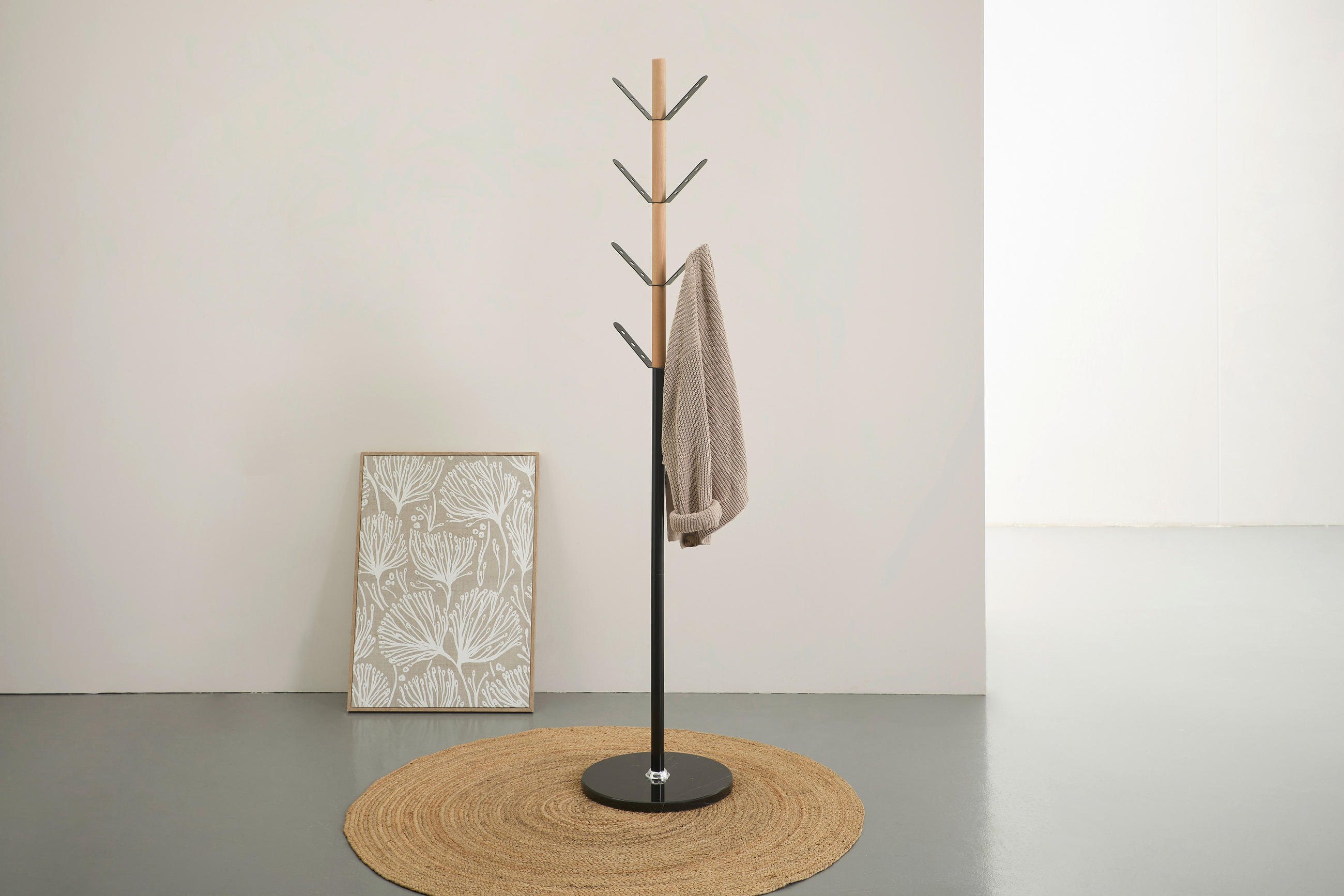 KLEIDERSTÄNDER in Schwarz 37/177/37 cm   - Schwarz, Basics, Holz/Kunststoff (37/177/37cm) - Carryhome