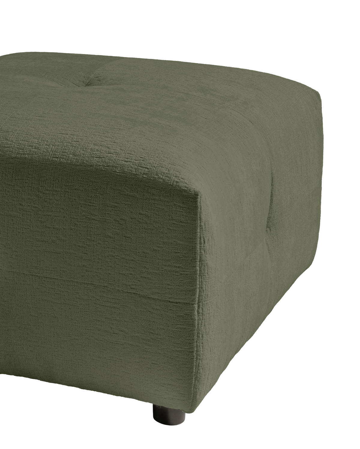 HOCKER in Textil Grün  - Schwarz/Grün, Design, Kunststoff/Textil (72/44/72cm) - Livetastic