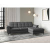 ECKSOFA ZORA E Dunkelgrau Flachgewebe  - Dunkelgrau/Schwarz, MODERN, Textil/Metall (262/164cm) - Sit & More