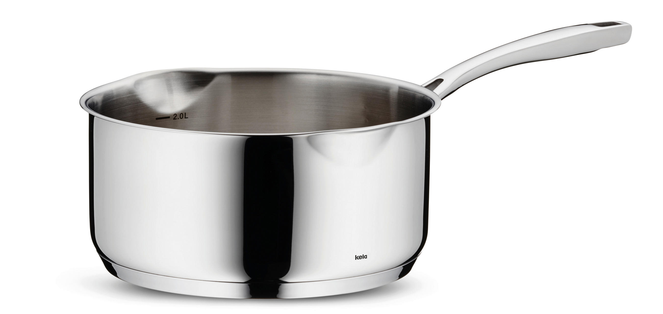 STIELKASSEROLLE Flavoria 2,6 l  - Silberfarben, KONVENTIONELL, Metall (20/10cm) - Kela