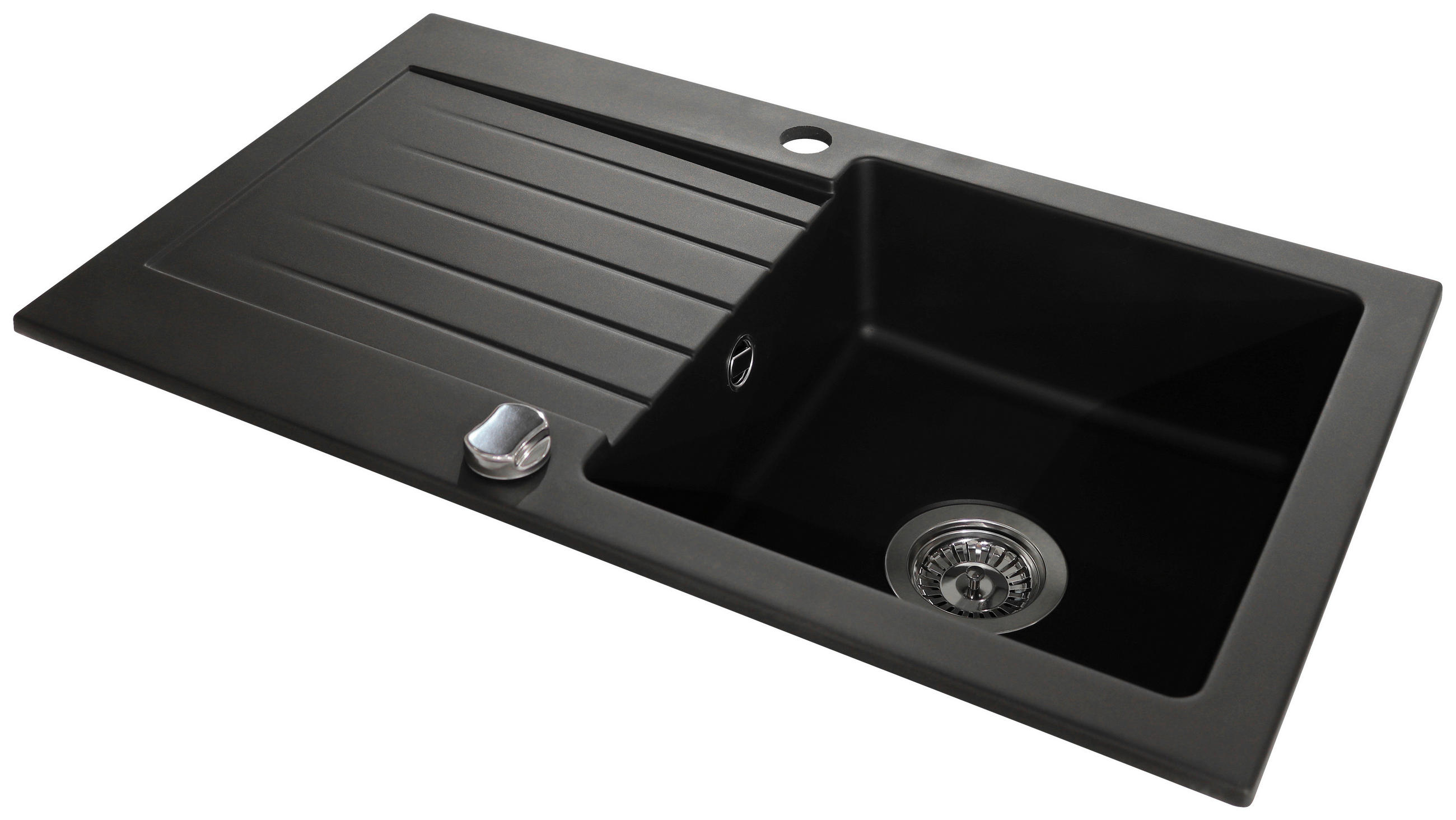 SPÜLE 1113018D  - Schwarz, Basics, Stein (76/16/44cm) - Carryhome