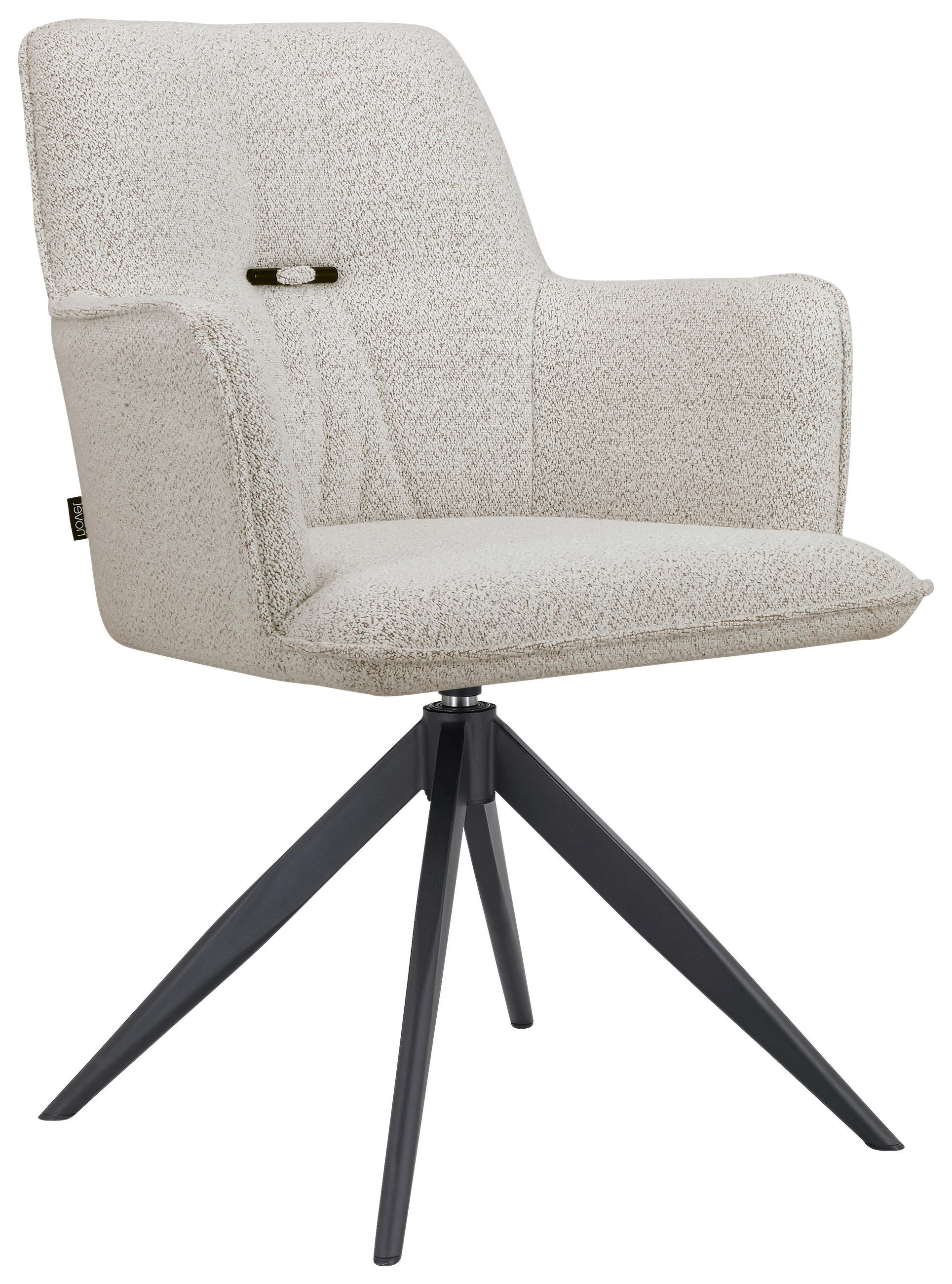 NASLANJAČ, kovina, tekstil črna, bež  - črna/bež, Design, kovina/tekstil (60/87/64,5cm) - Novel