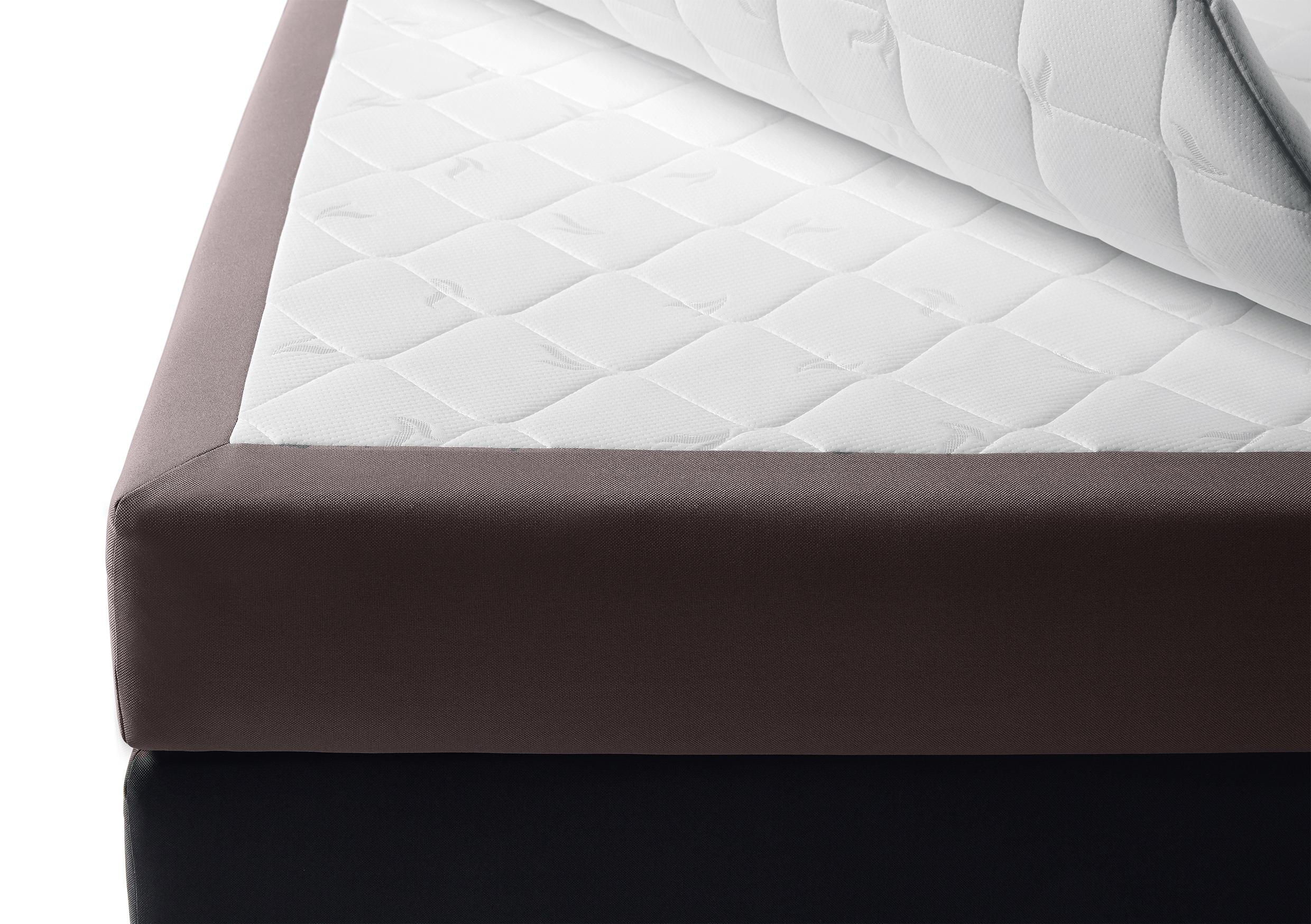 BOXSPRINGBETT 140 cm   x 200 cm   in Textil Anthrazit, Hellgrau - Anthrazit/Hellgrau, MODERN, Kunststoff/Textil (140/200cm) - CARRYHOME