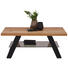 COUCHTISCH in Holz, Metall, Glas 115/65/45 cm - Eichefarben/Schwarz, Design, Glas/Holz (115/65/45cm) - Novel COUCHTISCH in Holz, Metall, Glas 115/65/45 cm - Eichefarben/Schwarz, Design, Glas/Holz (115/65/45cm) - Novel