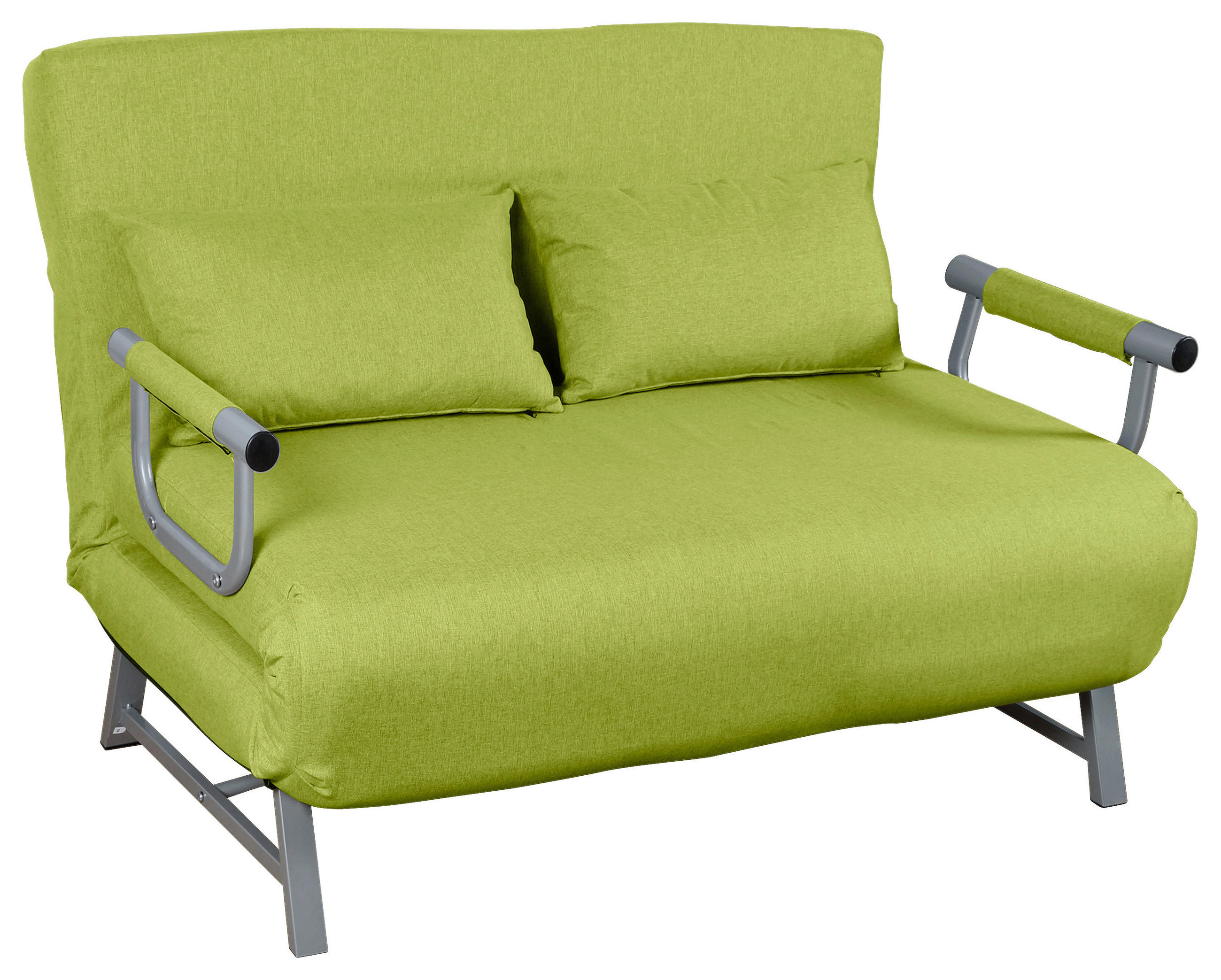 SCHLAFSOFA Grün  - Grau/Grün, MODERN, Textil/Metall (127/95/78cm) - MID.YOU