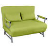 SCHLAFSOFA in Metall, Textil Grün  - Grau/Grün, Modern, Textil/Metall (127/95/78cm) - MID.YOU