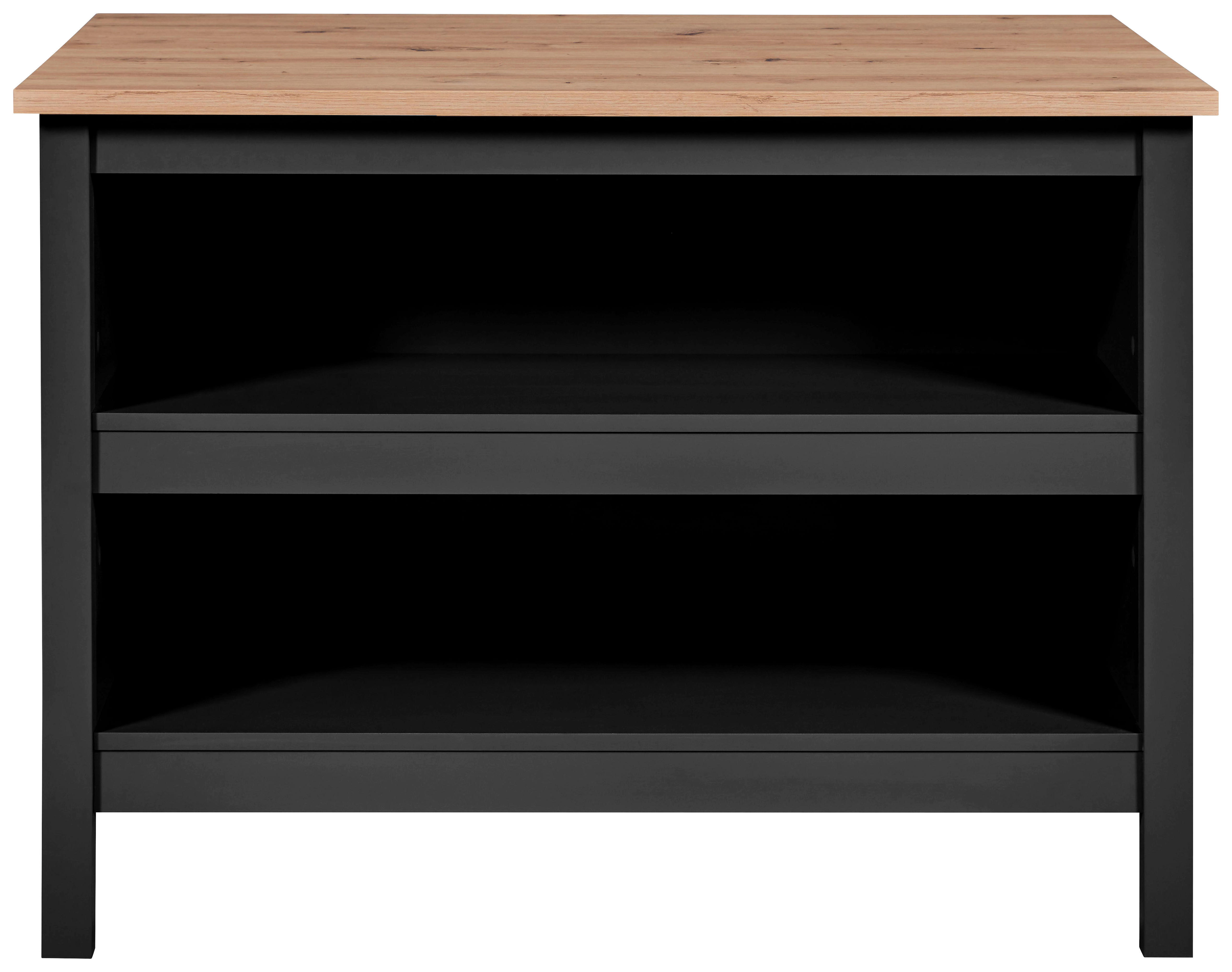 KÜCHENINSEL   in Schwarz  - Schwarz/Weiß, KONVENTIONELL, Holz/Holzwerkstoff (124/91,5/75cm) - MID.YOU