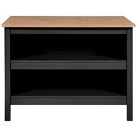 ÎLOT DE CUISINE   in Schwarz  - Weiss/Schwarz, Konventionell, Holz/Holzwerkstoff (124/91,5/75cm) - MID.YOU