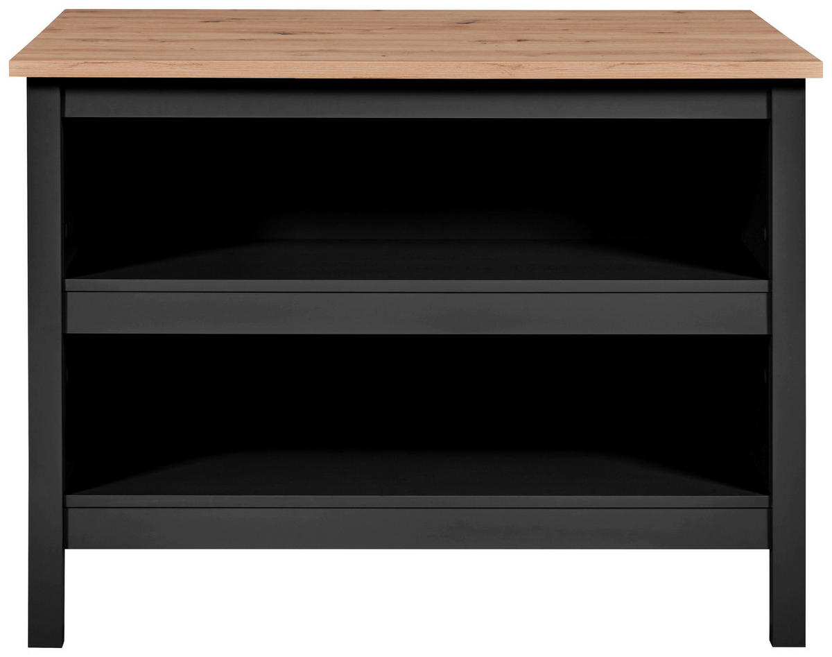 ÎLOT DE CUISINE   in Schwarz  - Weiss/Schwarz, Konventionell, Holz/Holzwerkstoff (124/91,5/75cm) - MID.YOU