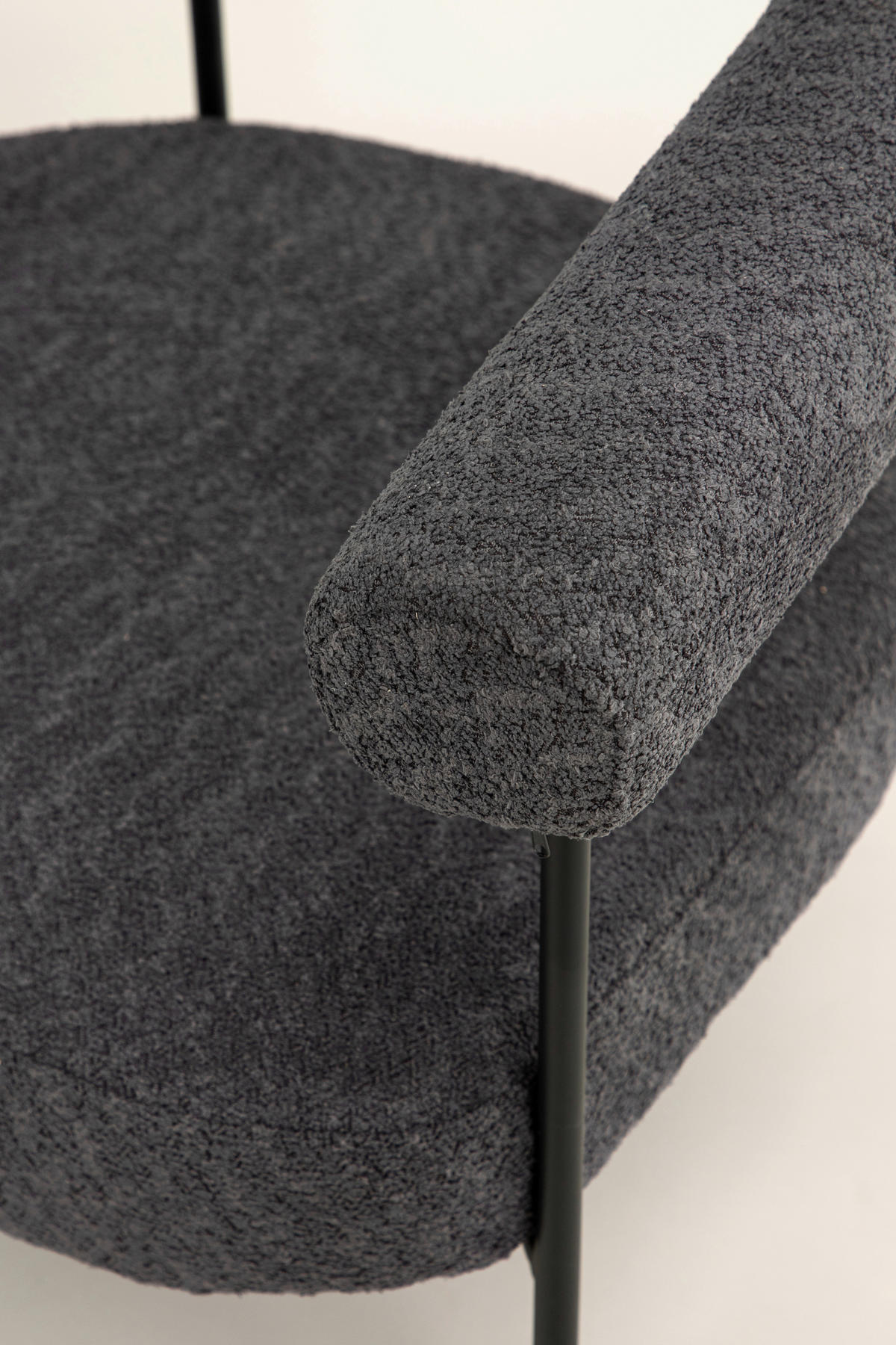 FÅTÖLJ i textil, metall mörkgrå, svart  - mörkgrå/svart, Design, metall/textil (88/75,5/81cm) - Lomoco