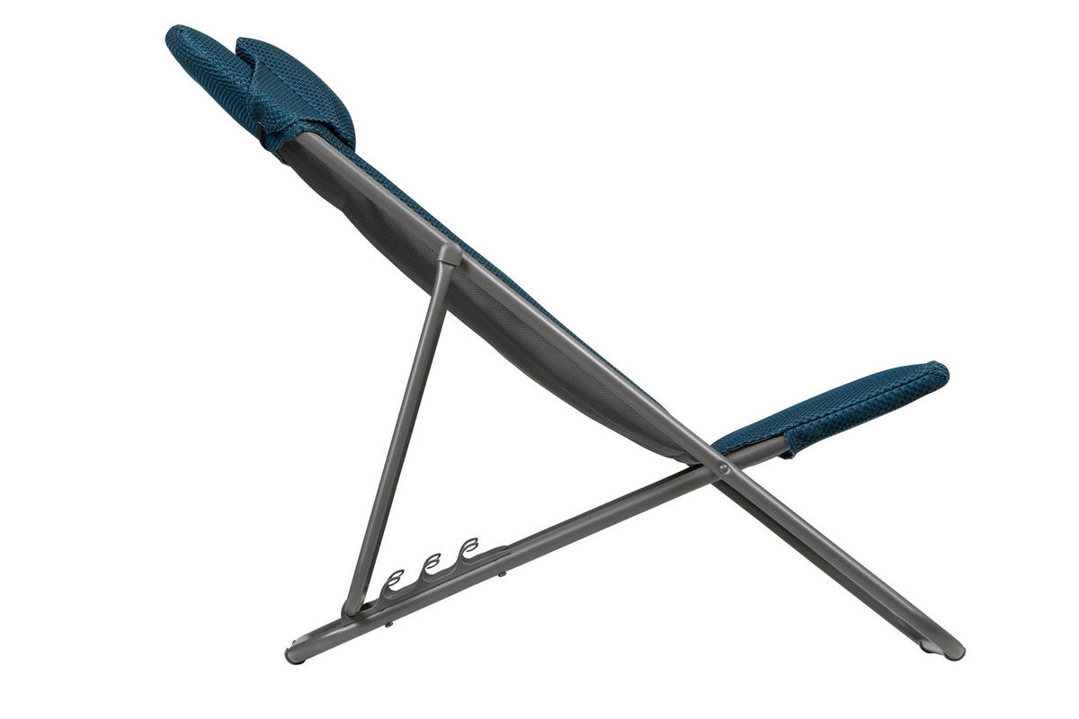 STRANDSTUHL Stahl Dunkelgrau  - Dunkelgrau, Basics, Kunststoff/Textil (62/91/76cm) - Lafuma Mobilier